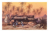 Buy Fallen Pharaoh Statue with Palms at AllPosters.com