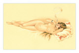 Buy Reclining Nude with Cigarette at AllPosters.com