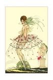 Woman in Sheer Dress with Bird of Paradise