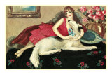 Socialite with Borzoi