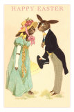 Well Dressed Easter Bunny Couple