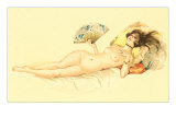 Reclining Nude with Fan