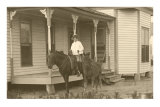 Vintage Farmhouse with Horses Premium Poster