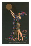 Buy Costumed Lady and Gold Seal at AllPosters.com