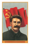 Stalin with Soviet Union Flag