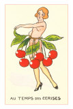 Buy Cherry Season, Nude with Belt of Cherries at AllPosters.com