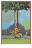Arab, Camel and Palm Trees