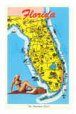 Buy Florida Tourist Map at AllPosters.com