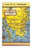Buy Map of St. Petersburg, Florida at AllPosters.com