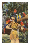 Lady with Macaws, Miami, Florida