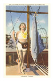 Buy Bathing Beauty with Sailfish, Florida at AllPosters.com