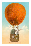 Florida Romance Couple in Orange Balloon