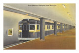 Subway Train Platform, Chicago, Illinois