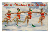 Water Skiers, Merry Christmas from Florida