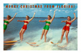 Water Skiers, Merry Christmas from Florida