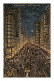 State Street at Night, Chicago, Illinois