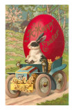 Buy Happy Easter, Rabbit Driving Tractor at AllPosters.com