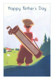 Happy Father's Day, Boy with Golf Clubs