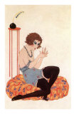 Woman on Ottoman in Black Stockings, Illustration