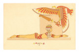 Buy Sphynx, Prone Egyptian Woman with Vulture at AllPosters.com