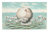 Buy Greeting from the Dear Home-Land, Globe Showing Britain at AllPosters.com