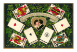 French Language of Playing Cards Poker Poster