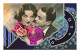French Couple with Flowers