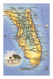 Buy Map of Florida at AllPosters.com