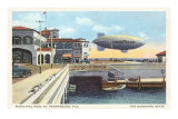 Buy Blimp over Pier, St. Petersburg, Florida at AllPosters.com