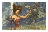 Buy Diving Girl, Weekiwachee Spring, Florida at AllPosters.com