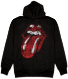 Zip Hoodie: The Rolling Stones - Distressed Tongue
