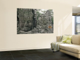 Buy Two Monks in Orange Robes are Standing Near a Buddhist Temple at AllPosters.com