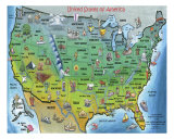 USA Cartoon Map