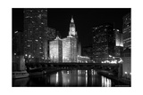 Black And White Of Chicago River