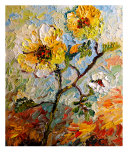 Buy Yellow Tea Rose Oil Painting By Ginette at AllPosters.com