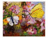 Buy Two Butterflies On Carnations Painting Ginette at AllPosters.com