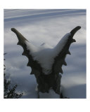 A Gargoyle Oversees A Snowy Landscape