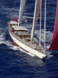 Buy Sy "Adele", 180 Foot Hoek Design, Underway Off Bora Bora Island, French Polynesia at AllPosters.com