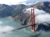Autumn Fog Surrounds the Golden Gate Bridge, San Francisco Bay, California, October 2005