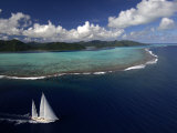 Buy Sy "Adele", 180 Foot Hoek Design, Underway Close to the Reef Off Huahine Island, French Polynesia at AllPosters.com