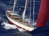 Buy Sy "Adele", 180 Foot Hoek Design, Underway Off Bora Bora Island, French Polynesia at AllPosters.com
