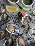 Buy Hog Island Oysters on a Plate with Dips, San Francisco, California at AllPosters.com