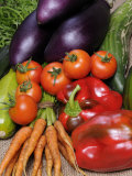 Freshly Harvested Home Grown Organic Vegetables with Organic Label, UK