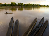 Traditional Piroque Boats in Manambolo River, Tsingys De Bemaraha National Park, East Madagascar