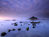 St Michael's Mount at Sunrise, from Marazion Beach, Cornwall, Uk. November 2008 Premium Poster