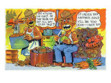Comical Military Cartoon - Soldiers Peeling Potatoes, c.1942