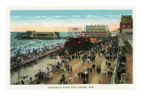 Atlantic City, New Jersey - Boardwalk Scene Near the Central Pier, c.1929