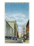 Houston, Texas - Northern View Up Main Street from Dallas Avenue, c.1948