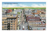 El Paso, Texas - Eastern Aerial View Down San Antonio Street, c.1940