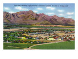 El Paso, Texas - Aerial Panoramic View of Fort Bliss, Logan Heights Cantoment, c.1940